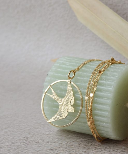 Collier long hirondelle