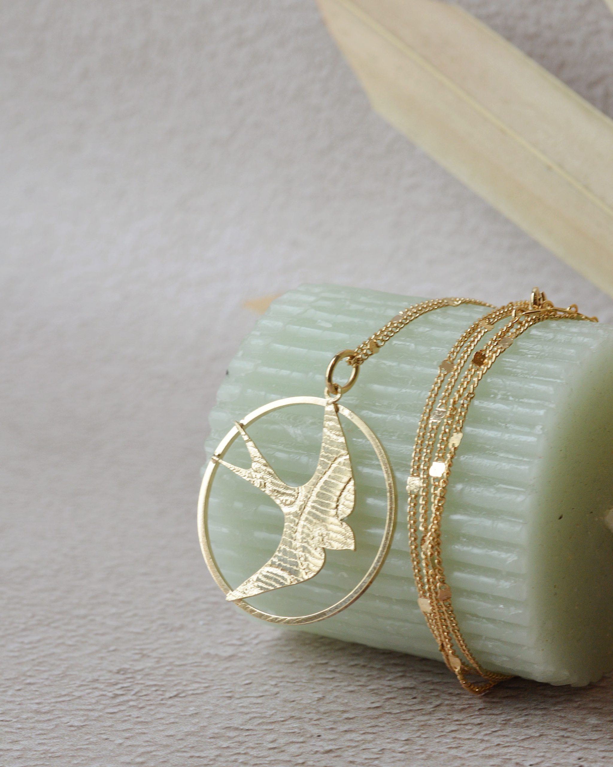 Collier long hirondelle